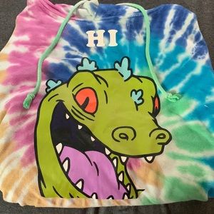 Nickelodeon tie-dye hoodie with dinosaur image